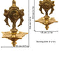 Spillbox Gold-Toned 2 Pieces Brass Shangu Chakra Diyas Wall Hanging Pooja Essentials | Swadesiicart