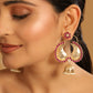 Nuyug 22K Gold Plated Pink Paisley Bloom Earrings | Swadesiicart