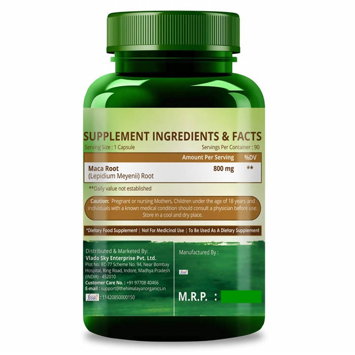 Himalayan Organics Maca Root 800 mg Vegetarian Capsules | Swadesiicart