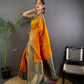 Joban Fashion Grey Peacock Banarasi Silk Sarees | Swadesiicart