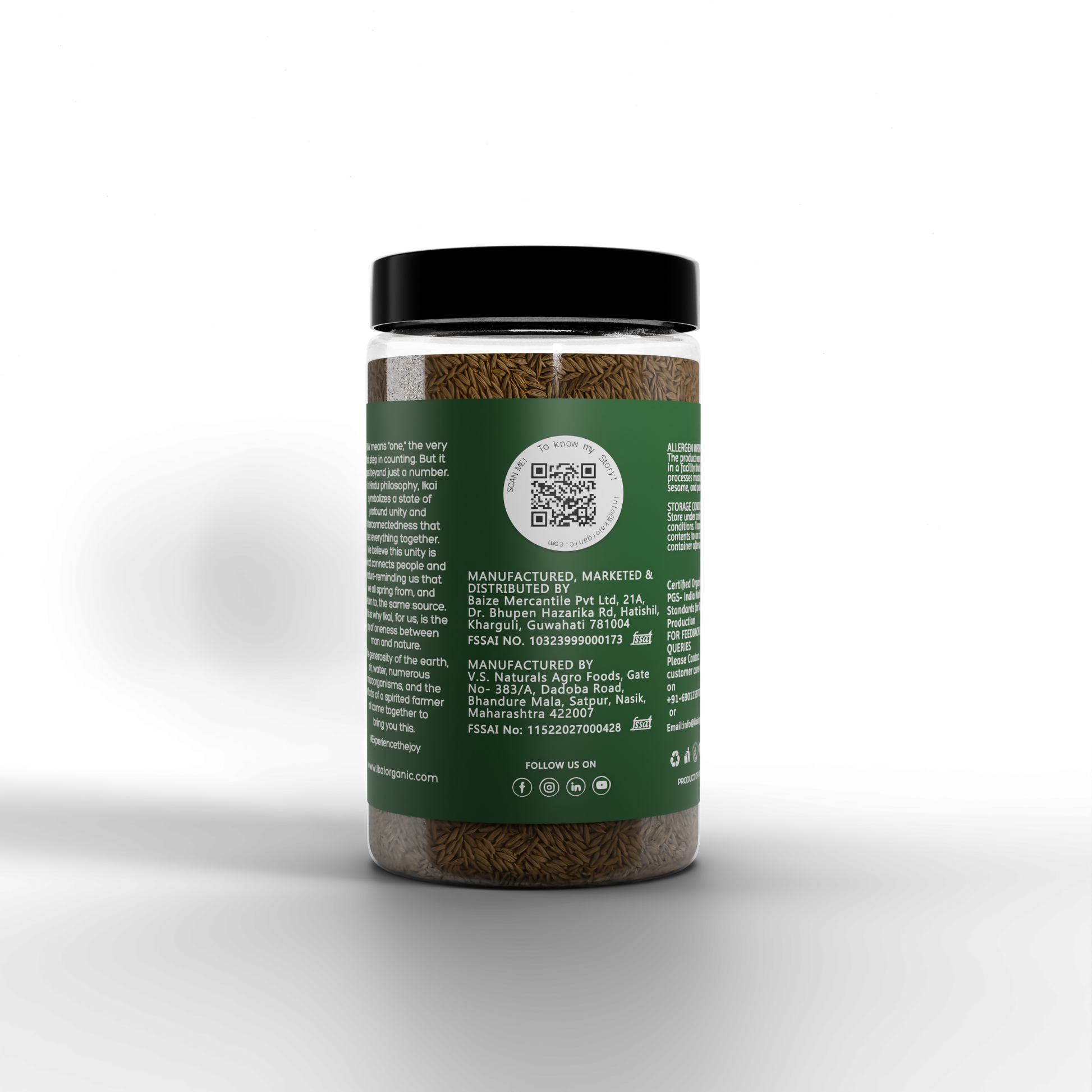 5 - Organic Cumin Seeds - 100g