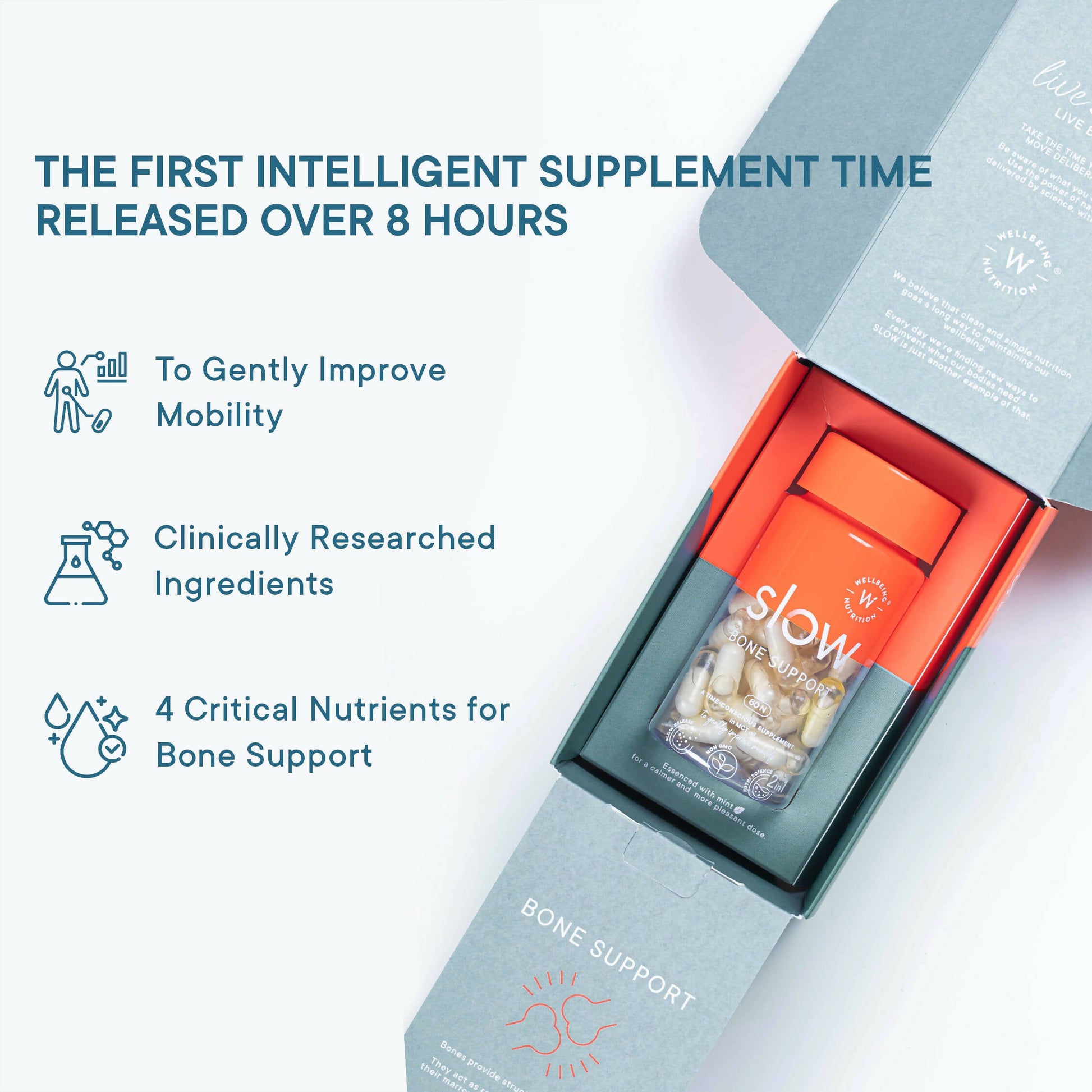 Wellbeing Nutrition Slow | Bone & Joint Support Capsules - Swadesiicart