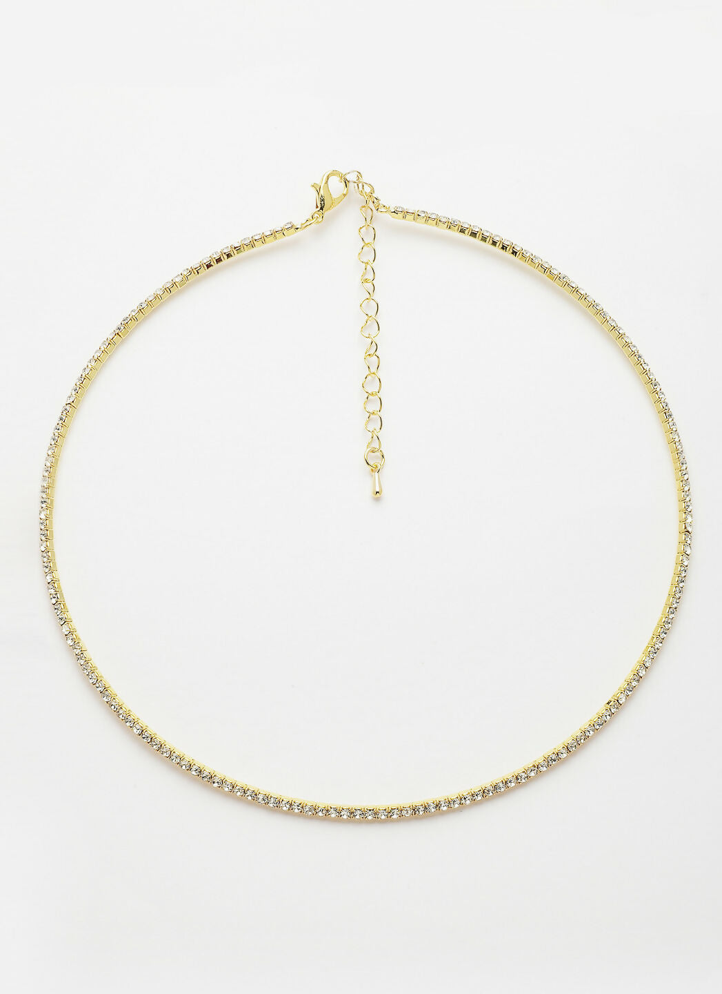 NVR Women's Gold-Toned CZ-Studded Choker Necklace | Swadesiicart