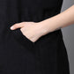 Even Apparels Black Polywool Open Front Corduroy Women's Long Coat | Swadesiicart