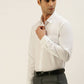 Ramraj Cotton Mens Full Sleeve Formal Poly Cotton White Shirt | Swadesiicart