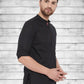 Even Apparels Pure Cotton Black Short Kurta - Black | Swadesiicart