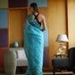 Vamsee Sky Organza Saree - Swadesiicart