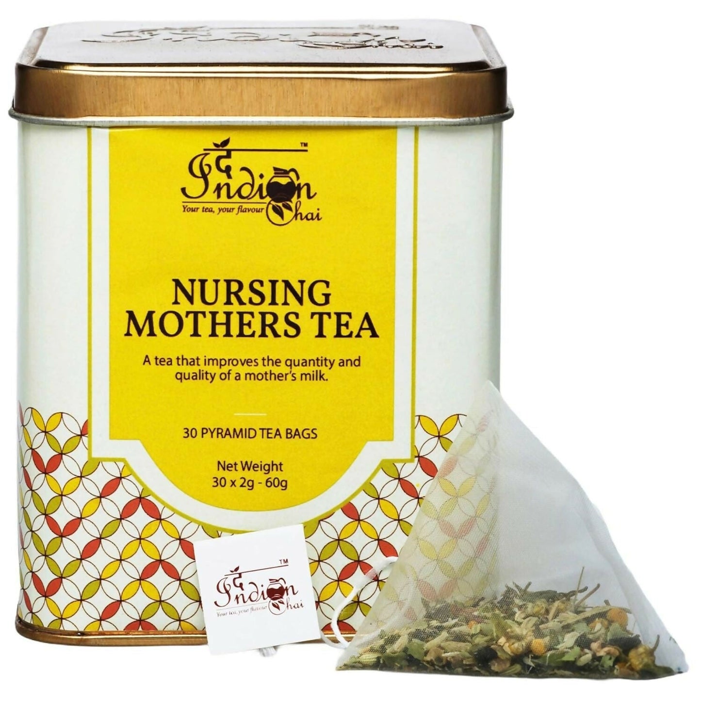 The Indian Chai – Nursing Mothers Tea 30 Pyramid Tea Bags | Swadesiicart