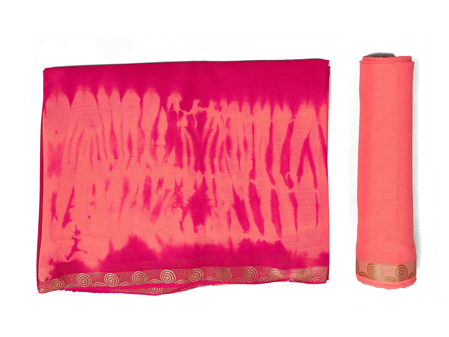 Mimosa Women's Pink Banarasi Chiffon Silk Saree | Swadesiicart