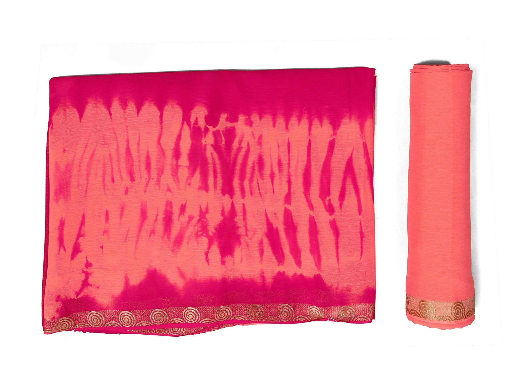 Mimosa Women's Pink Banarasi Chiffon Silk Saree | Swadesiicart