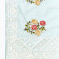 Blue Organza Floral Embroidered Saree with Unstitched Blouse Piece - Roozal