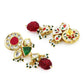 Maharani Multi Kundan Choker with Earrings- Ruby Raang | Swadesiicart