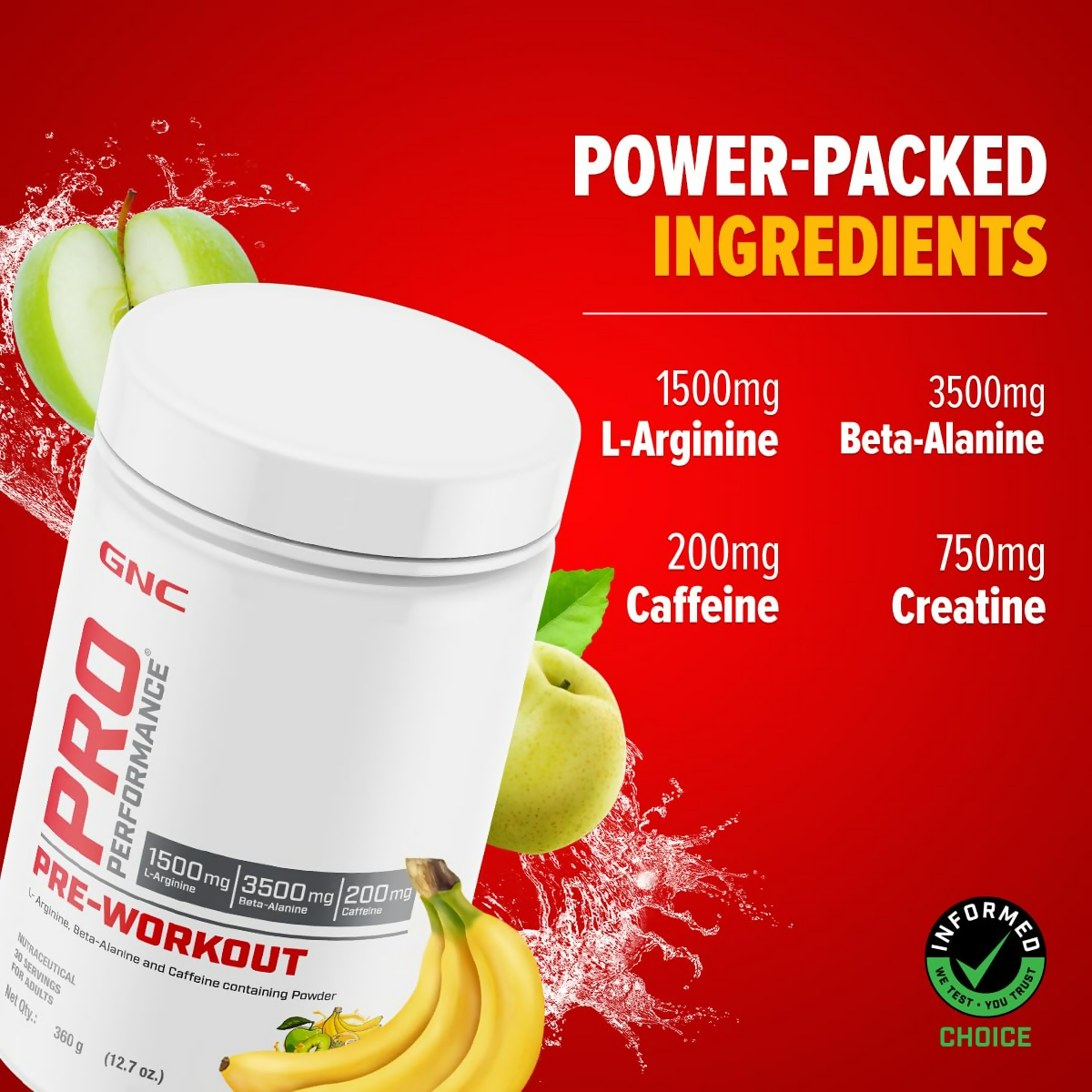 GNC Pro Performance Pre-Workout Fruit Punch | Swadesiicart