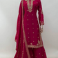 Lorenvalley Fashion Pink Chinon Embroidery With Sequince Work Salwar Kameez Stitched | Swadesiicart