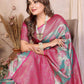 Aastha Fashion Aqua Banarasi Tissue Silk Weaving Saree