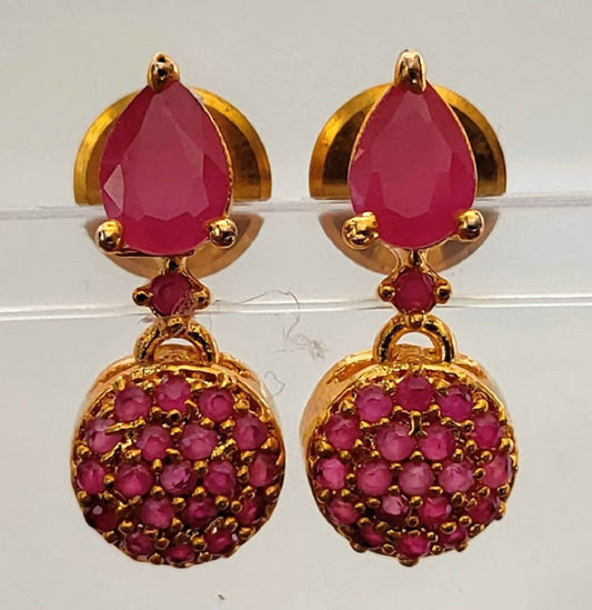 Cute Ruby Earrings | Swadesiicart