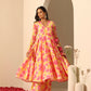 Pomcha Jaipur Yellow Gul Rangrez Angrakha Set | Swadesiicart