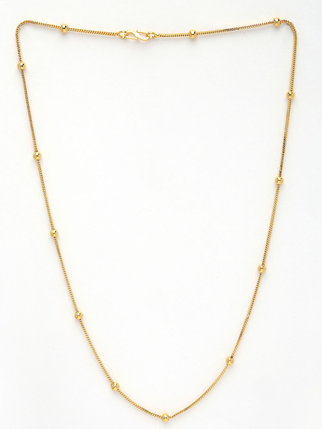 NVR Women's Set of 2 Silver & Gold Rhodium-Plated Minimal Chain | Swadesiicart