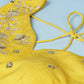 House of Panchhi Mustard Net Sequinse Work Lehenga & Blouse, Dupatta | Swadesiicart