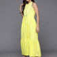 Ahalyaa Women's Traditional wear Dress - Yellow | Swadesiicart