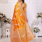 Aastha Fashion Yellow Soft Organza Silk Weaving Saree
