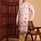 Peach Cotton Printed Chikankari Embroidery Work Kurta - Mahotsav | Swadesiicart