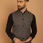 Even Apparels Nehru Jacket With Welt Pockets - Grey | Swadesiicart