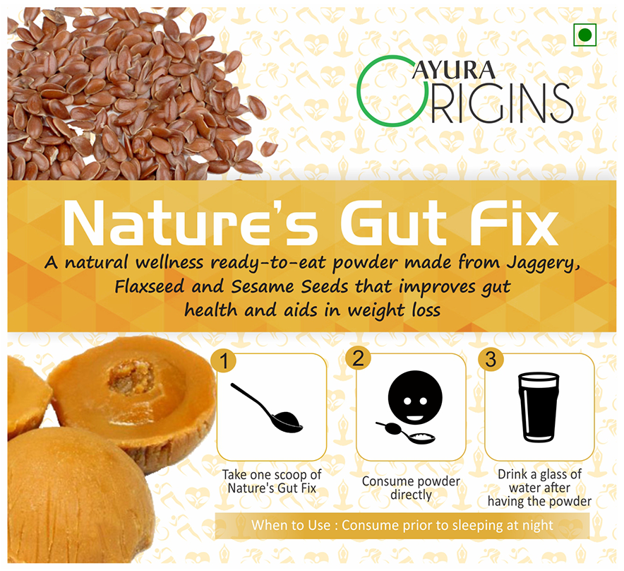 Ayura Origins Nature's Gut Fix Powder - Swadesiicart