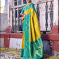 Anaita Yellow Soft Silk Woven Saree With Blouse