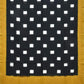 Yellow and Black Pochampally Ikat Cotton Handloom Dupatta with Square Buta Design - Global Threads | Swadesiicart