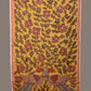 Yellow Kalamkari Hand Painted Cotton Handloom Dupatta with Lotus Flowers Design - Global Threads | Swadesiicart