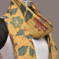 Yellow Kalamkari Hand Painted Cotton Silk Handloom Dupatta with Lotus and Birds Design - Global Threads | Swadesiicart