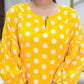 Yufta Yellow Polka Dot Print Top And Trouser Co Ord Set - Swadesiicart