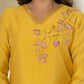 Yufta Yellow Thread_Work Shirt And Trouser Silk Blend Co-Ord Set - Swadesiicart