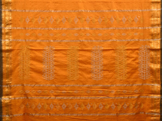 Yellow Uppada Cotton Handloom Saree with Karpur Pallu Design - Global Threads | Swadesiicart