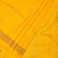 Yellow Uppada Silk Handloom Saree with Karpur Pallu Design - Global Threads | Swadesiicart