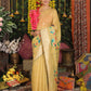 Anaita Yellow Linen Cotton Woven Saree With Blouse