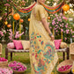 Anaita Yellow Linen Cotton Woven Saree With Blouse