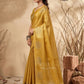 Anaita Yellow Tissue Silk Woven Saree With Blouse