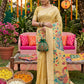 Anaita Yellow Linen Cotton Woven Saree With Blouse