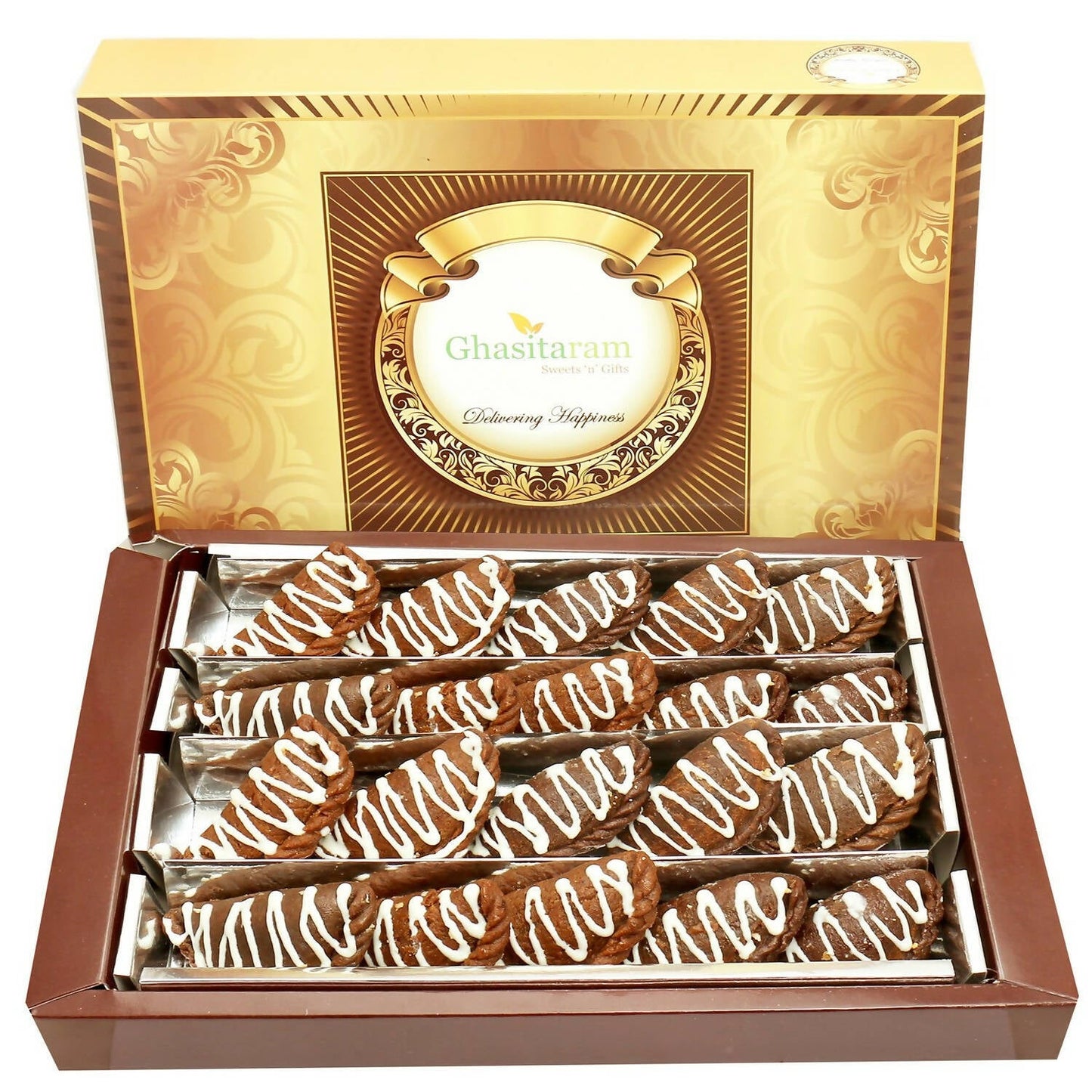 Ghasitaram Holi Sweets - Chocolate Gujiya | Swadesiicart