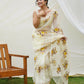 Vamsee Anamika Yellow (Anvika) Organza Silk Saree - Swadesiicart