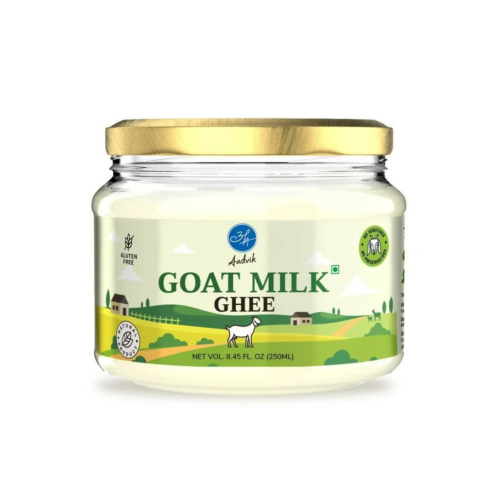 Aadvik A2 Goat Milk Ghee with Ayurvedic Benefits | 100% Pure & Natural Goat Milk Ghee | From Grass Fed Goat A2 Milk | Swadesiicart