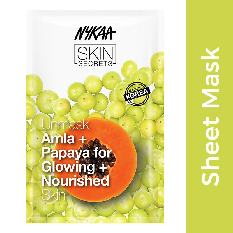 Nykaa Skin Secrets Indian Rituals Amla + Papaya Sheet Mask For Glowing & Nourished Skin - Swadesiicart