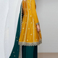 Lorenvalley Fashion Yellow and Rama Chinon Embroidery With Sequince Work Salwar Kameez Stitched | Swadesiicart