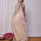 Brown Net Embroidered Saree With Stitched Blouse - Nimaya Kaksha