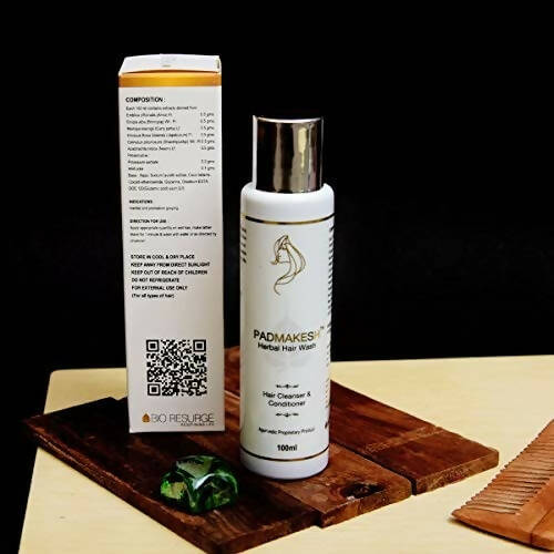 Bio Resurge Life Padmakesh Herbal Hair Wash - Hair Cleanser And Conditioner - Swadesiicart