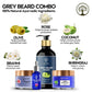 Ivory Natural Grey Beard Combo (Serum, Cream, Wash & Gel) Restore Your Silver Beard To Natural Color | Swadesiicart