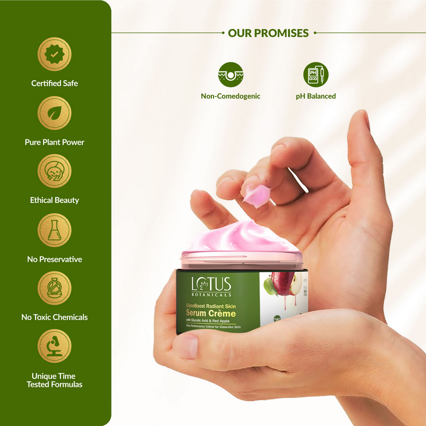 Lotus Botanicals GlycoBoost Radiant Skin Serum Creme | Swadesiicart