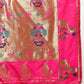 Lorenvalley Fashion Magenta Soft Paithani Silk Woven Design Gold Zari Meenakari Weaving Saree - Swadesiicart